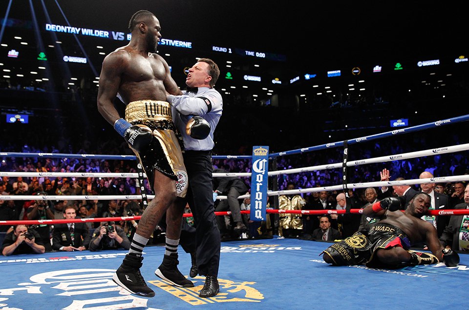 DEONTAY WILDER RETAINS WBC HEAVYWEIGHT TITLE WITH DEVASTATING FIRST-ROUND KNOCKOUT OF BERMANE STIVERNE