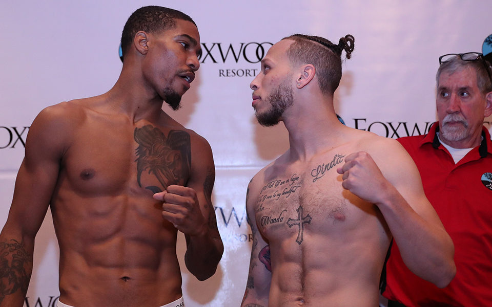 WEIGH-IN RESULTS FOR FRIDAY’S  BROADWAY BOXING CARD FOXWOODS RESORT CASINO    MASHANTUCKET, CT